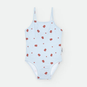 Bañador escote recto estampado pulpitos