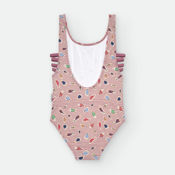 Bañador escote redondo estampado peces - Imagen 2