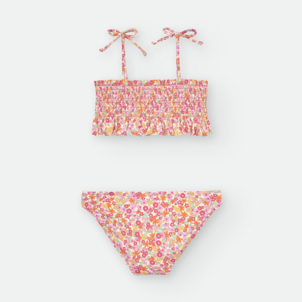 Bikini dos piezas estampado flores rosas - Imagen 2