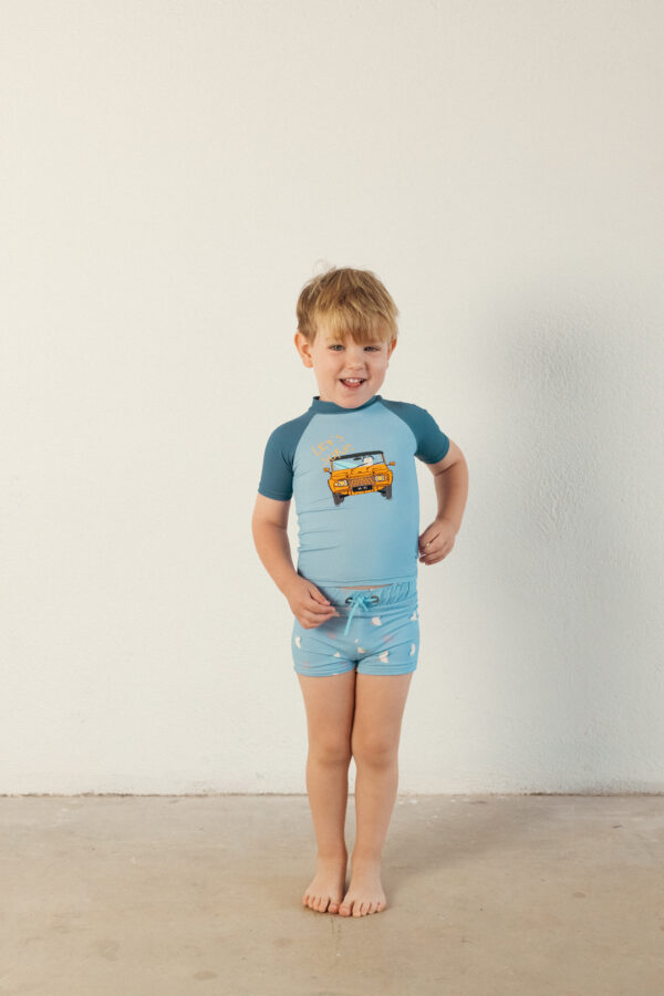 Camiseta de baño estampado coche - Imagen 4