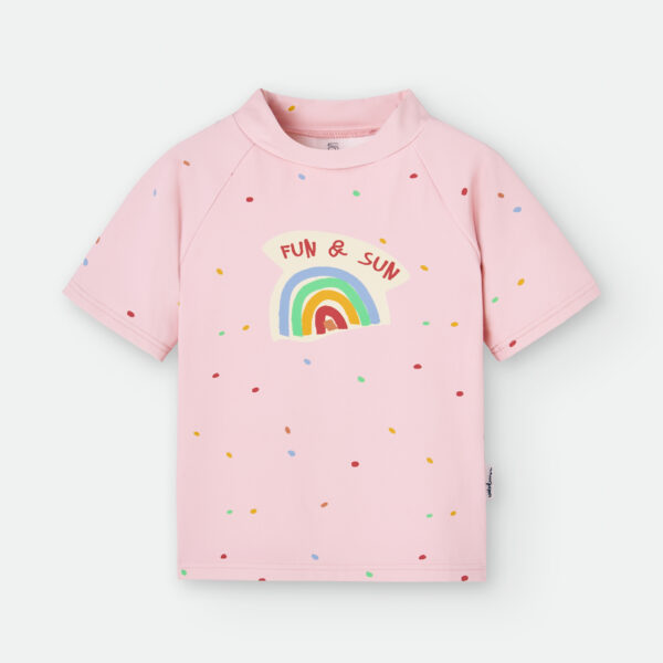 Camiseta de baño estampado topos