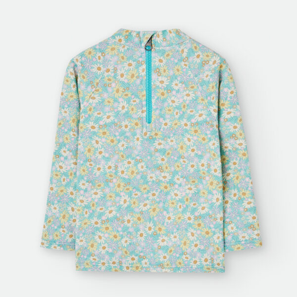 Camiseta baño tejido piqué estampado flores - Imagen 2