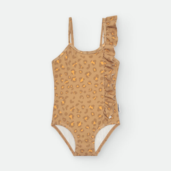 Bañador escote redondo estampado animal print