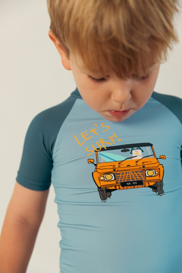 Camiseta de baño estampado coche - Imagen 3